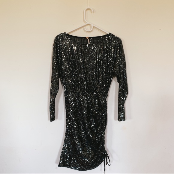 Free People Giselle Mini Dress. Black xsmall - Picture 5 of 8